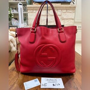 🅰️authentic Gucci SoHo Working Tote